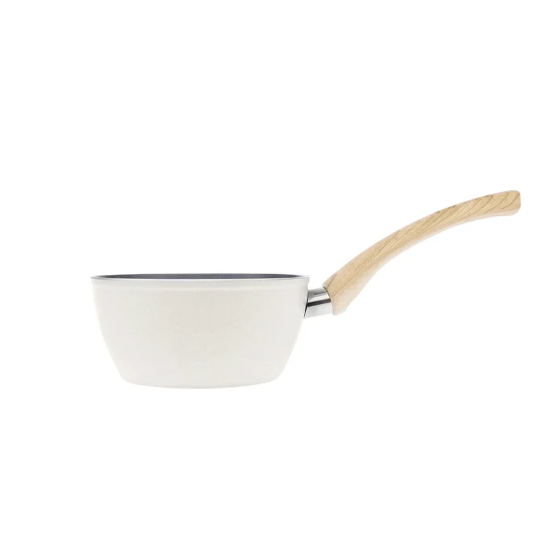 Karaca x Refika Birgül Swiss Crystal Induction Saucepan 18 cm Creamy, Small Non-Stick Milk Pot, Dishwasher Safe Milk Pot, Non-Toxic Small Pot - 1