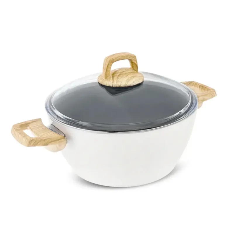 Karaca x Refika Birgül Swiss Crystal Induction Stockpot with Lid 24 cm Creamy, Medium Size Induction Pot, Uniqe Non-Stick Coating Cookware, Non-Toxic, No PFAS - 3