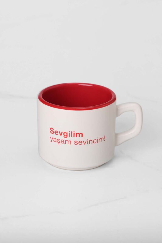 Sevgilim Yaşam Sevincim Kupa - Kırmızı - 1